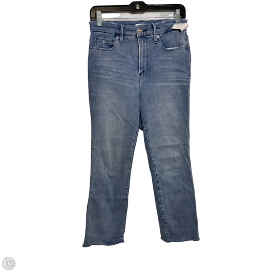 Jeans Cropped By Good American In Blue Denim, Size: 6
