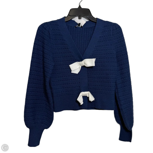 Cardigan By Express In Navy, Size: Xs