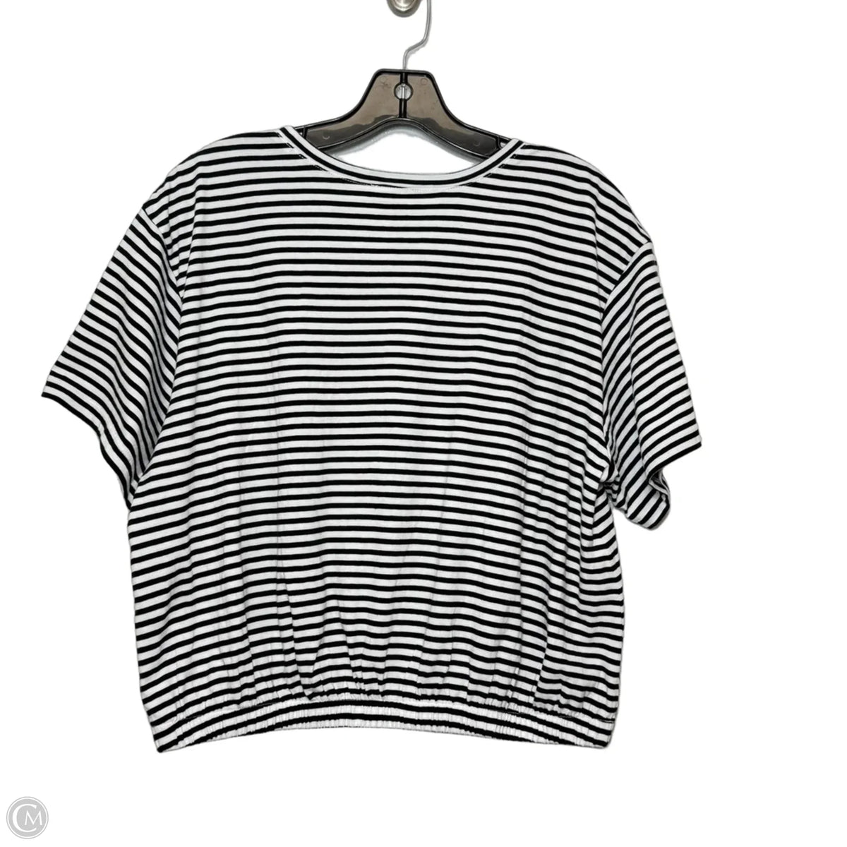 Top Short Sleeve Basic By Loft In Striped Pattern, Size: M