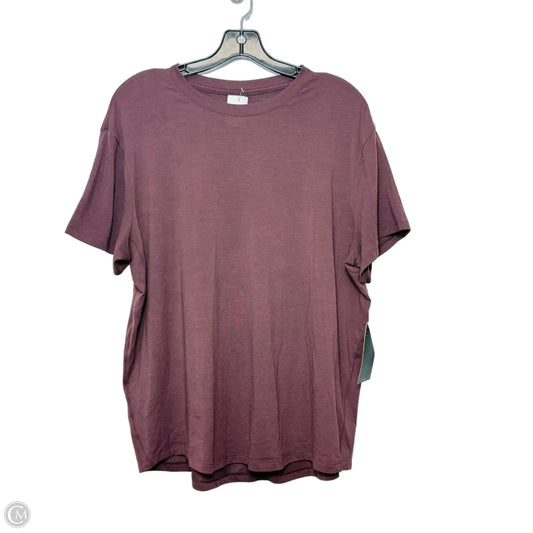 Athletic Top Short Sleeve By Nike Apparel In Maroon, Size: M