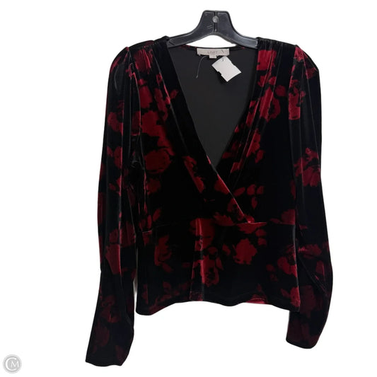 Top Long Sleeve By Loft In Floral Print, Size: L