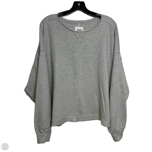 Top Long Sleeve By Aerie In Grey, Size: L