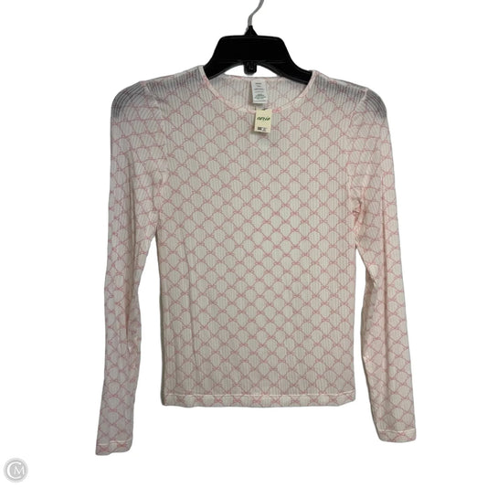 Sheer Top Long Sleeve Basic By Aerie In White, Size: M