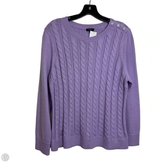 Sweater By Talbots In Purple, Size: Xlp