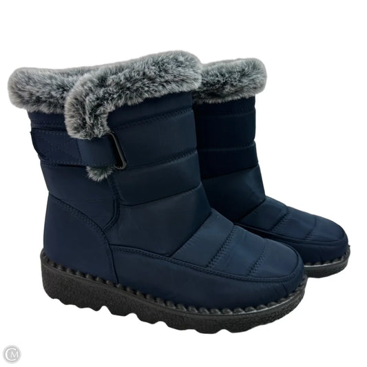 Boots Snow By Clothes Mentor In Navy, Size: 41