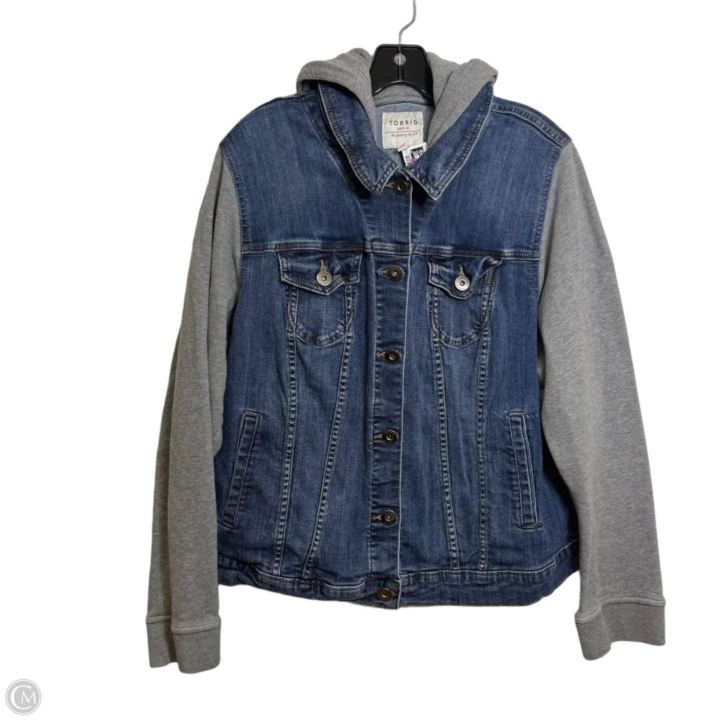 Jacket Denim By Torrid In Blue, Size: 3x