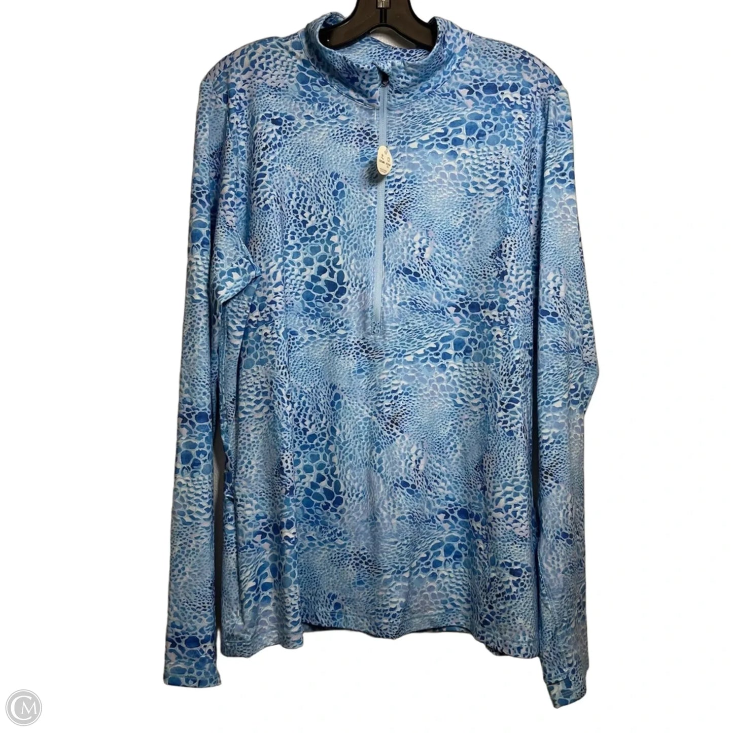 Athletic Top Long Sleeve Crewneck By Calia In Blue, Size: Xxl