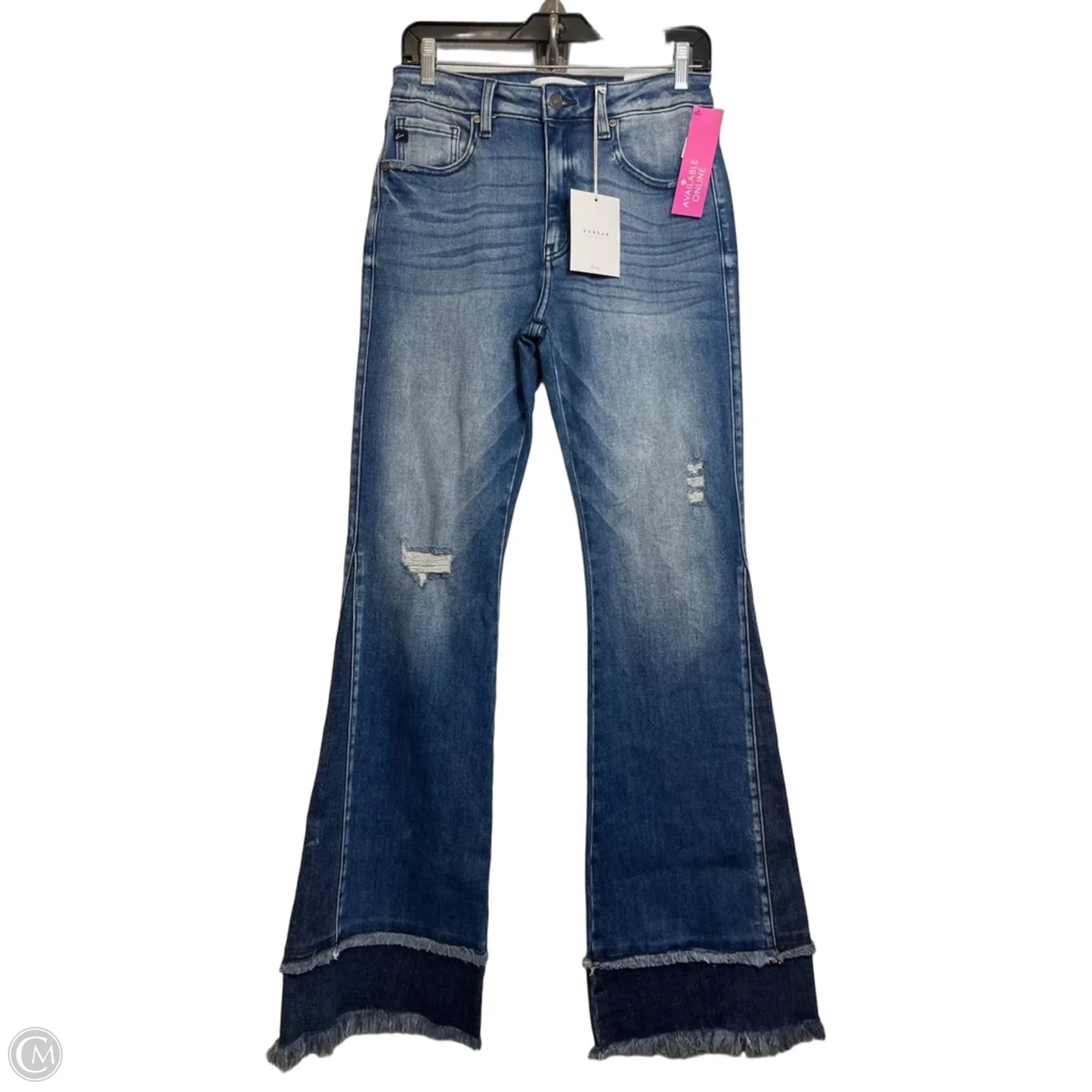 Jeans Flared By Kancan In Blue Denim, Size: 8