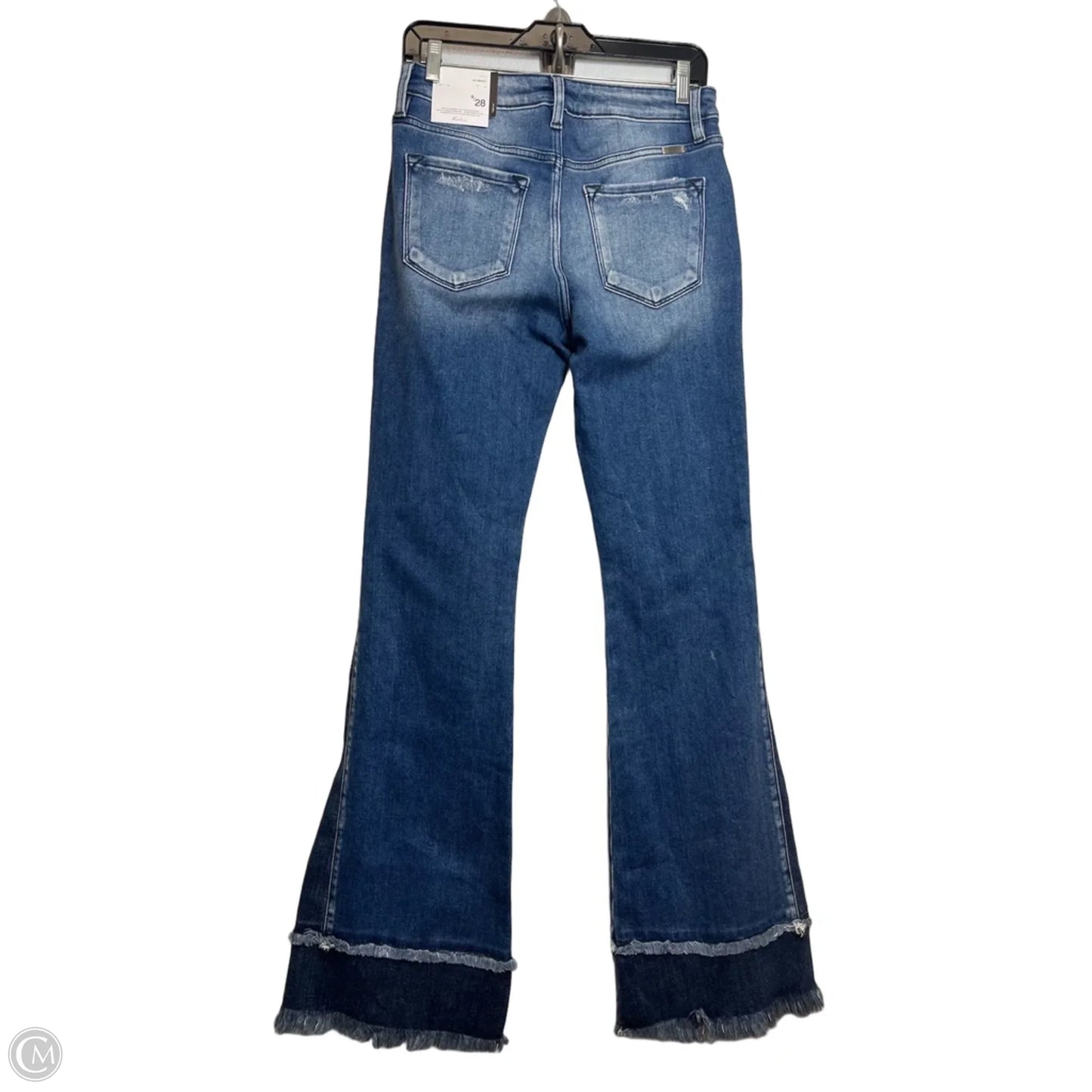 Jeans Flared By Kancan In Blue Denim, Size: 8