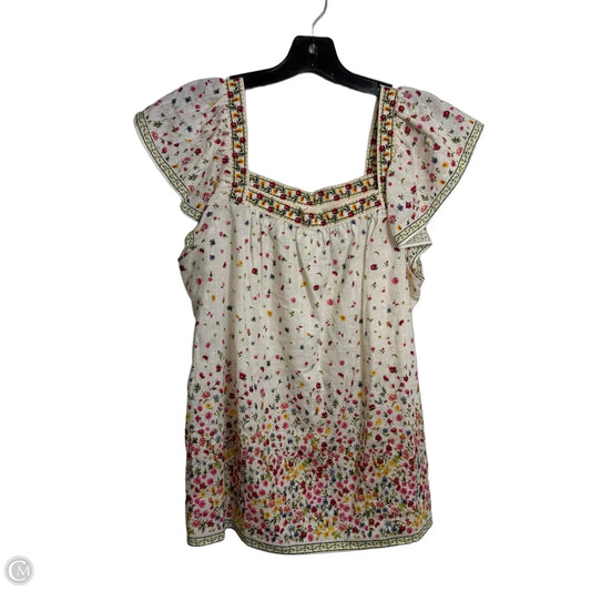 Top Sleeveless By Max Studio In Floral Print, Size: L
