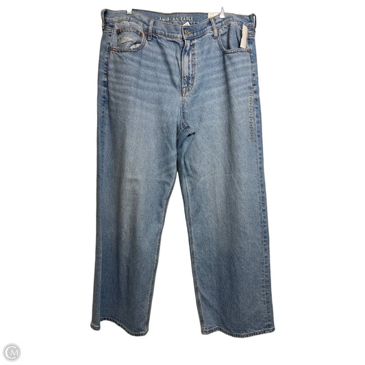 Stovepipe Jeans Wide Leg By American Eagle In Blue Denim, Size: 16