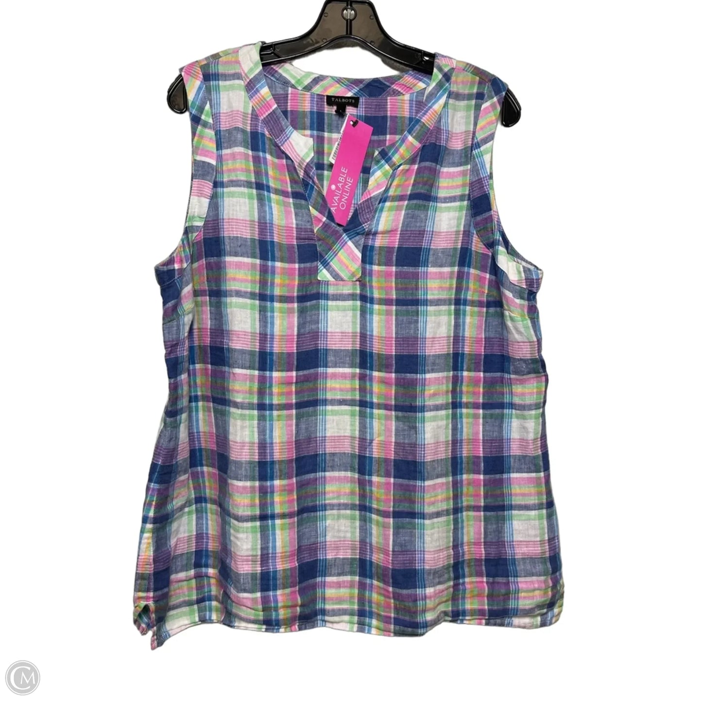 Top Sleeveless Basic By Talbots In Blue, Size: L