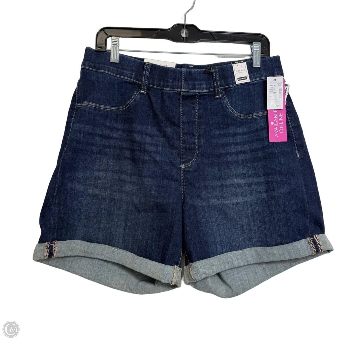Shorts By Judy Blue In Blue Denim, Size: 2x