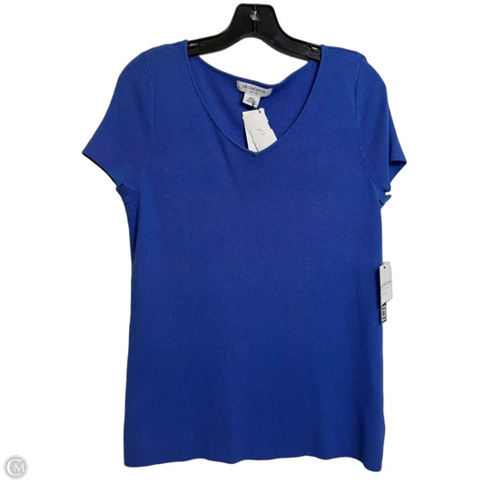 Sweater Short Sleeve By Liz Claiborne In Blue, Size: Xlp