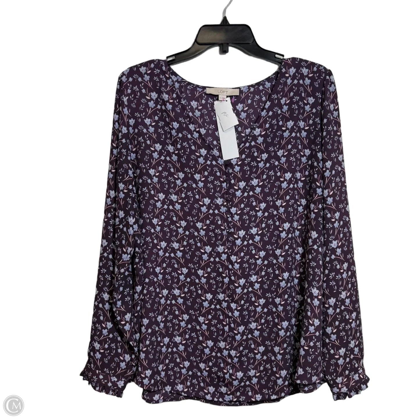 Top Long Sleeve By Loft In Purple, Size: Xl