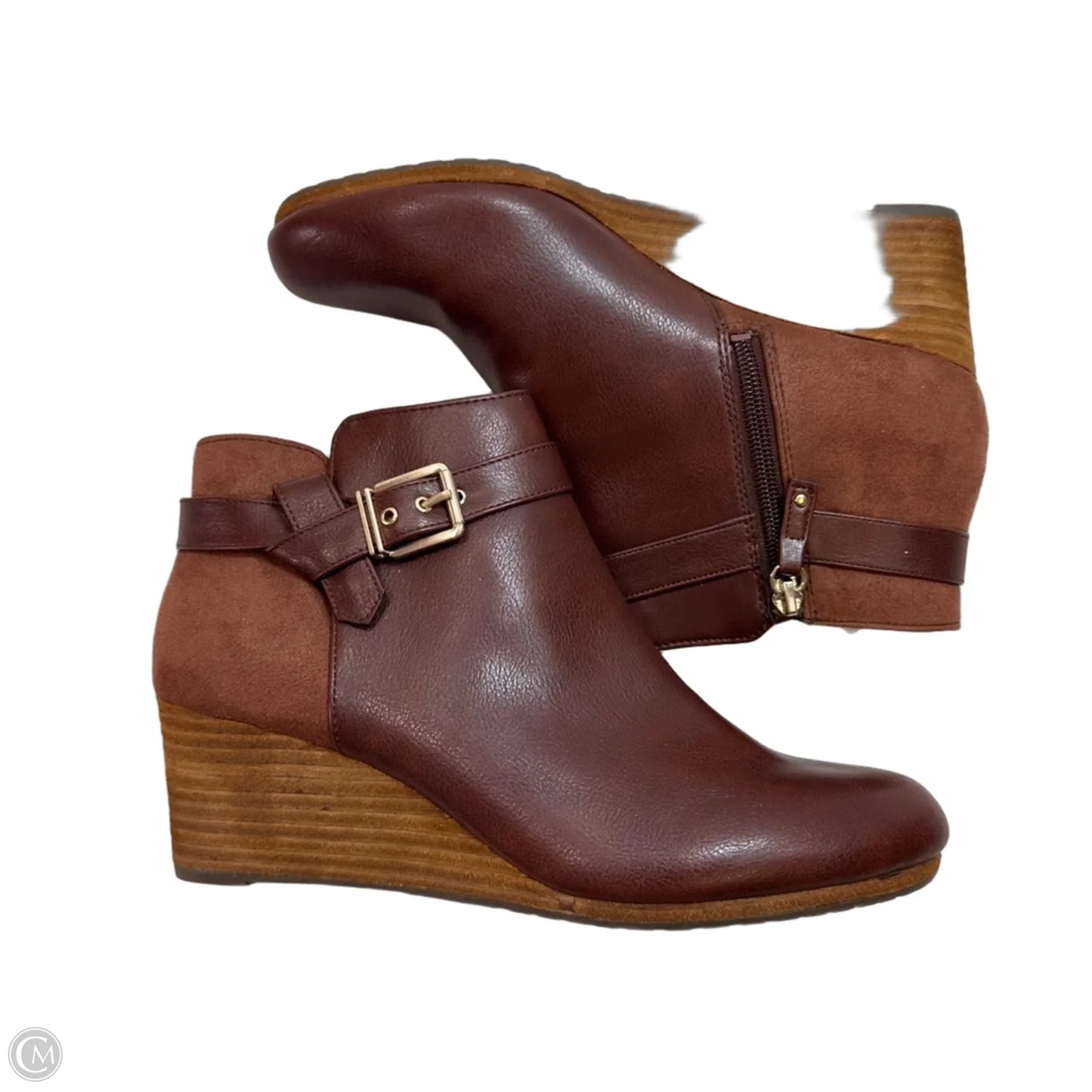 Boots Ankle Heels By Dr Scholls In Brown, Size: 9.5