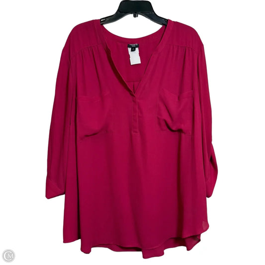Top 3/4 Sleeve By Torrid In Pink, Size: 5