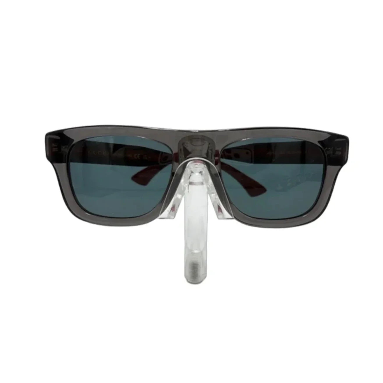 Gucci Transparent Grey Rectangular Luxury Sunglasses