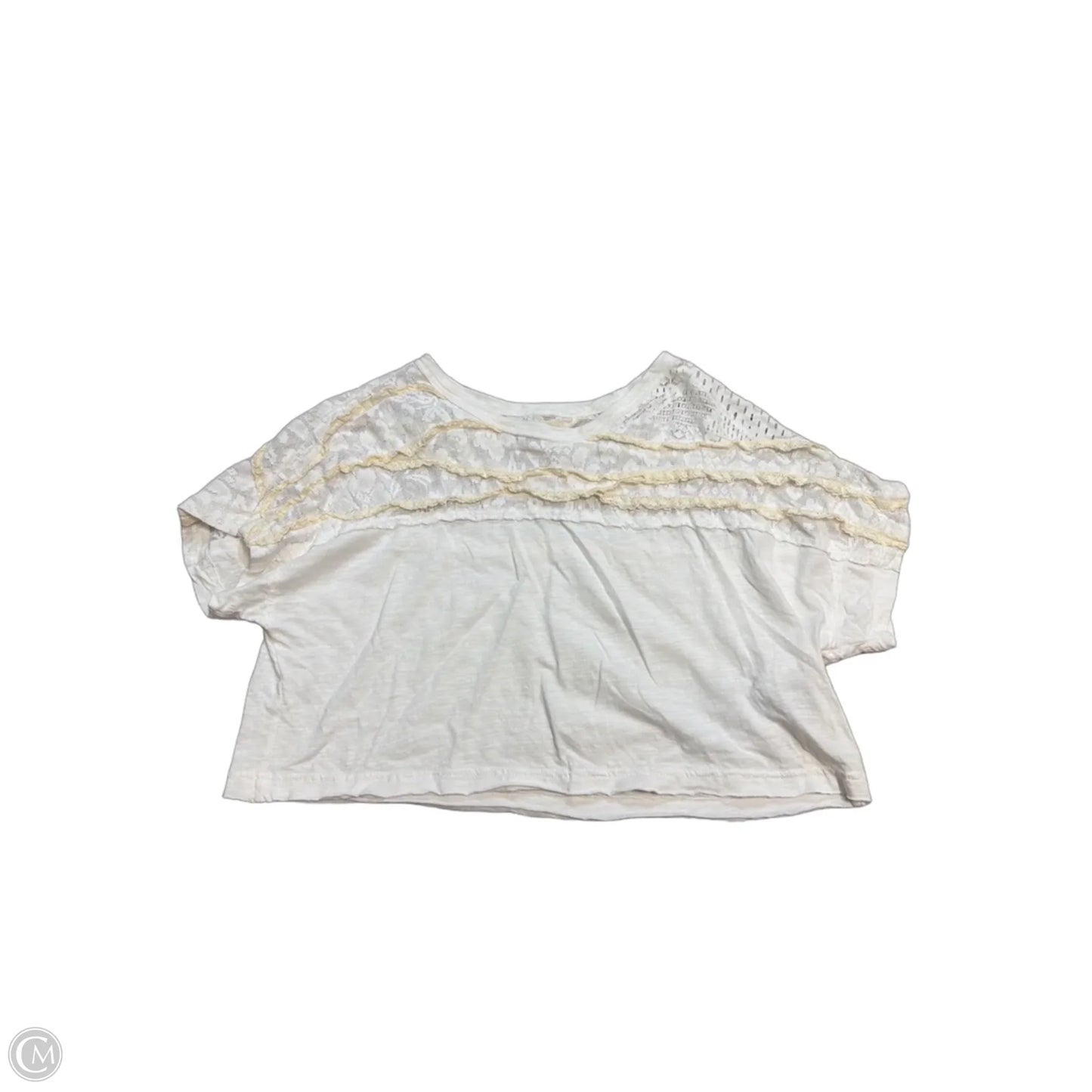 Top Short Sleeve By Pilcro In Cream, Size: M
