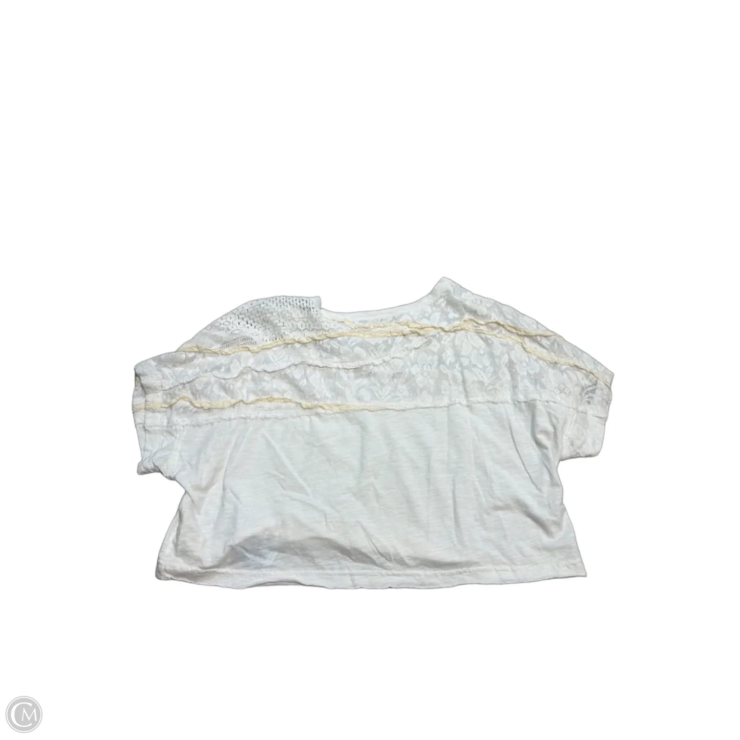 Top Short Sleeve By Pilcro In Cream, Size: M