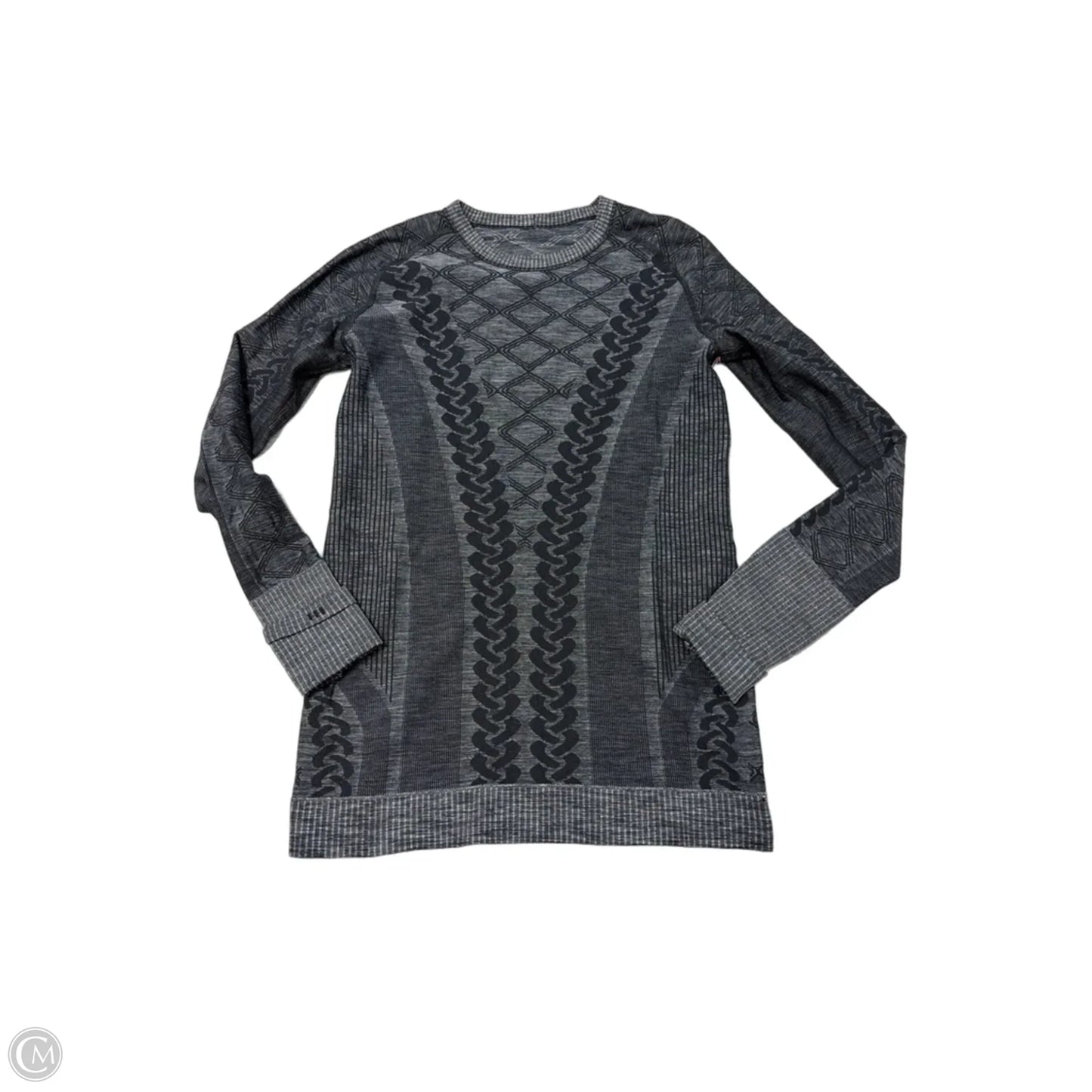 Athletic Top Long Sleeve Crewneck By Lululemon In Grey, Size: M