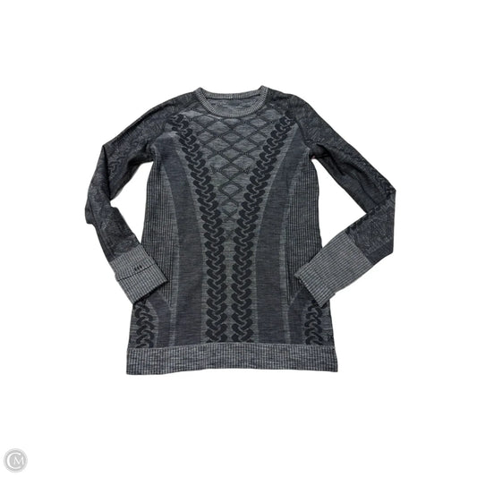 Athletic Top Long Sleeve Crewneck By Lululemon In Grey, Size: M