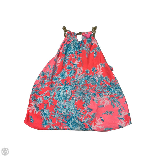 Top Sleeveless Designer By Lilly Pulitzer In Black & Pink, Size: S