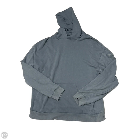 Athletic Sweatshirt Hoodie By Alo In Blue, Size: L