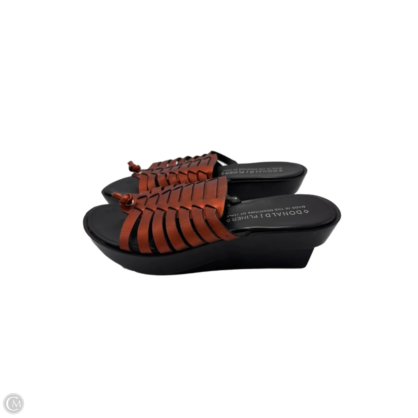Sandals Heels Block By Donald Pliner In Orange, Size: 6