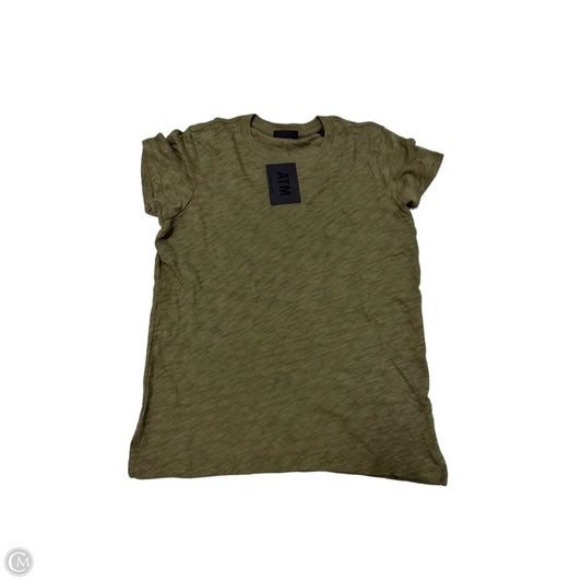New! Top Short Sleeve Basic By ATM In Green, Size: S