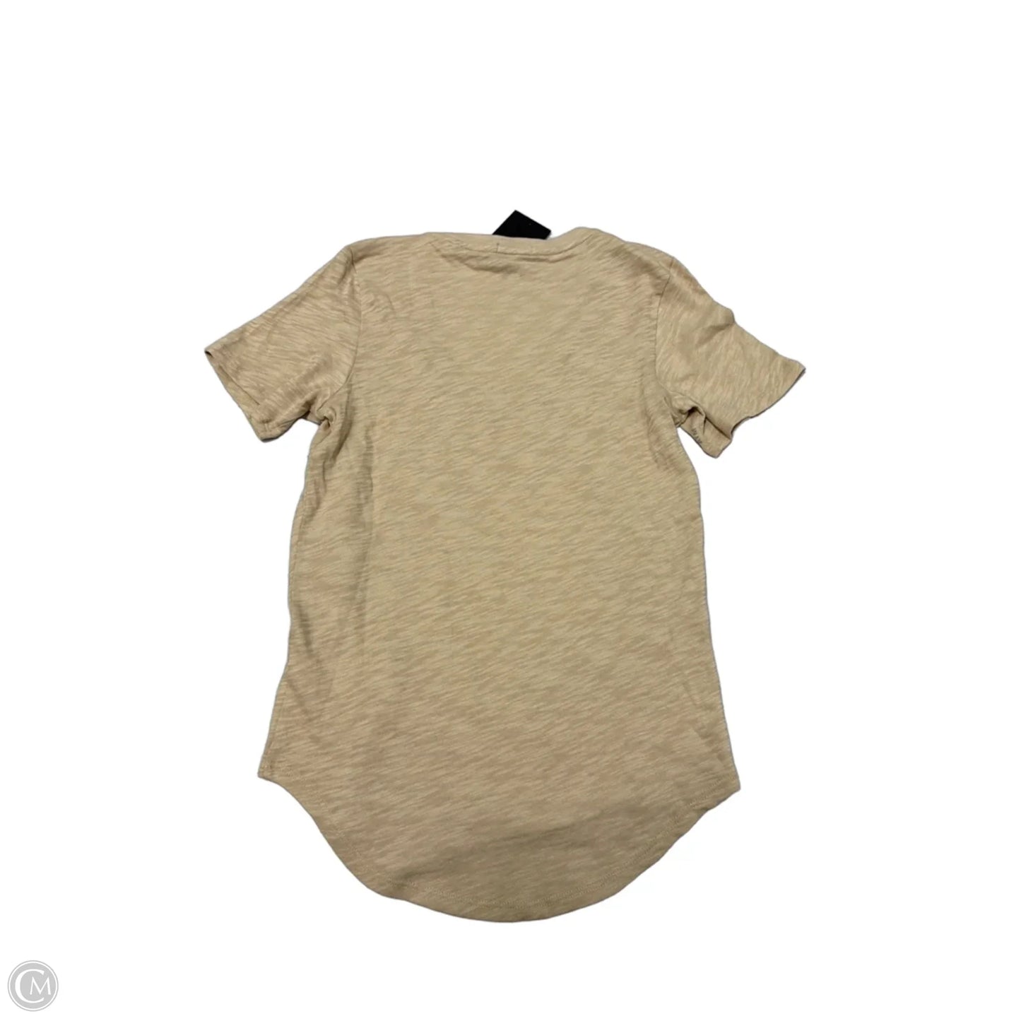 New! Top Short Sleeve Basic By ATM In Brown, Size: Xs