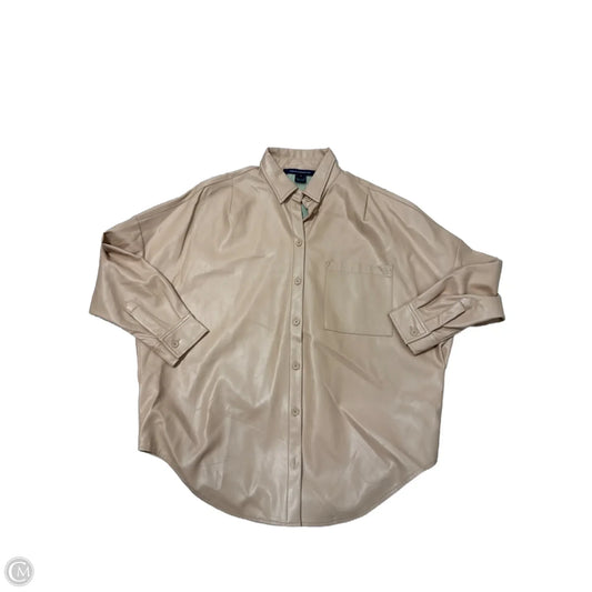 Blouse Long Sleeve By French Connection In Orange, Size: S