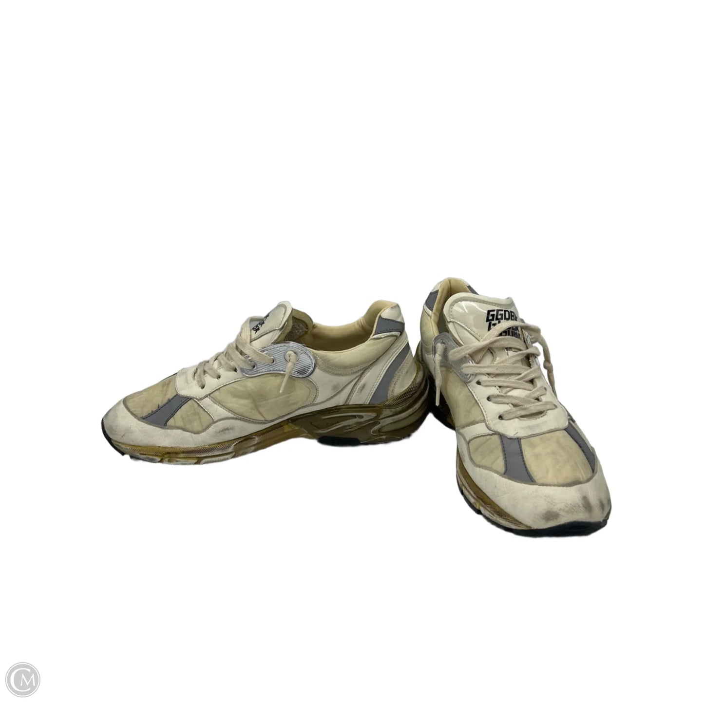 Golden Goose Dad-Star Luxury Designer Trainers In Cream, Size: 10