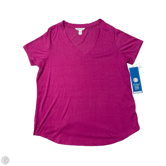 Athletic Top Short Sleeve By Athleta In Pink, Size: Xl