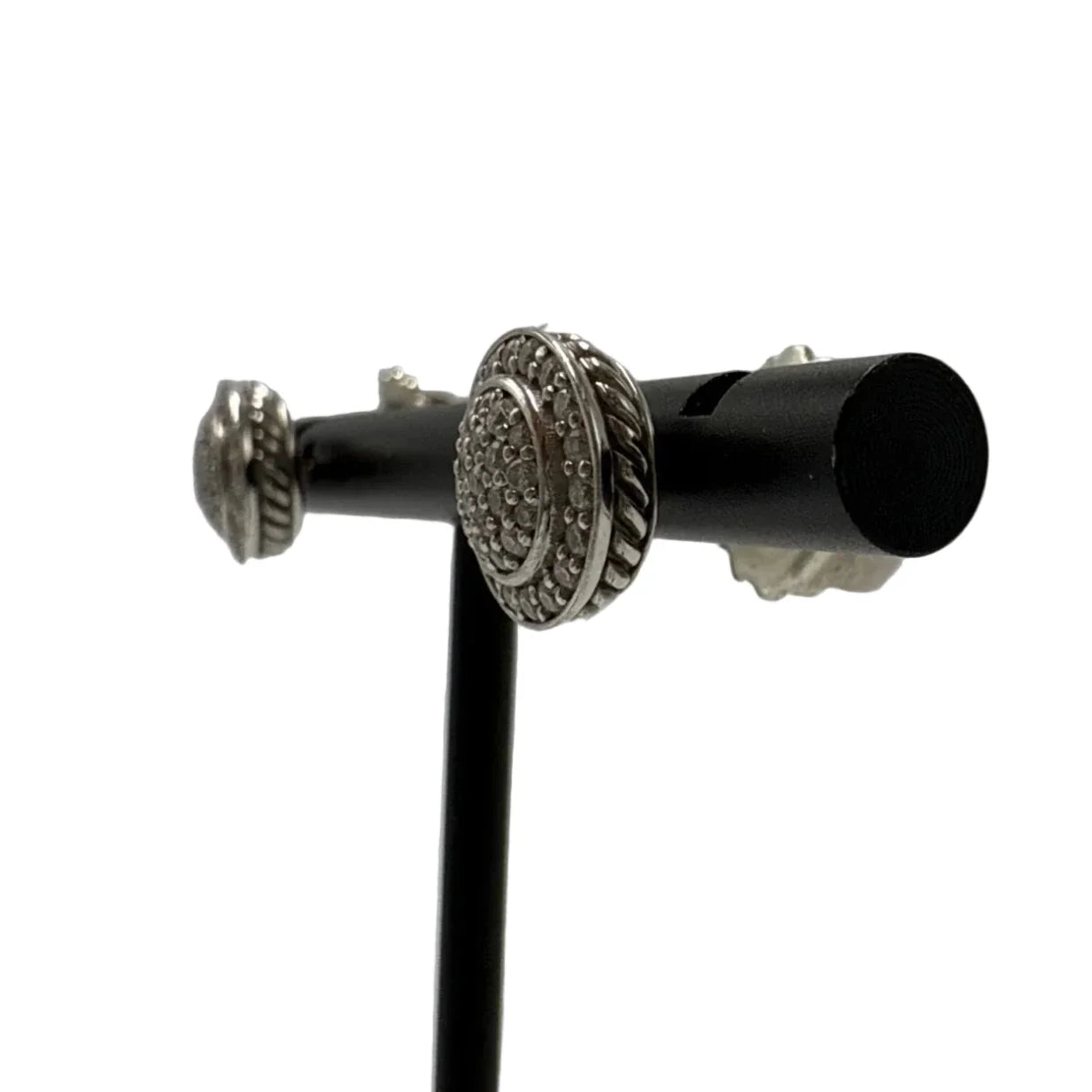 David Yurman Petite Albion Pave Diamond Stud Luxury Earrings