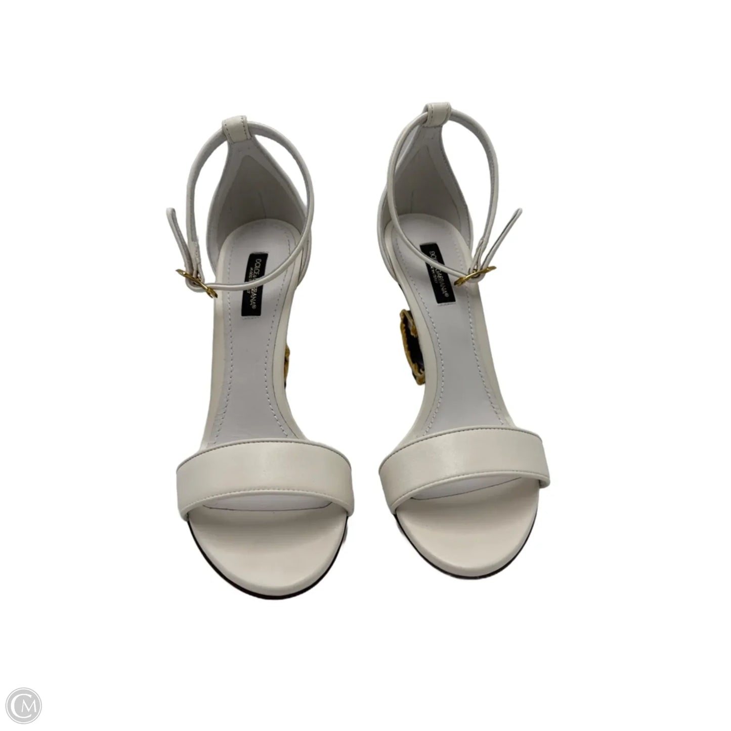 Dolce & Gabbana Barocco Logo Luxury Designer Heels, Size: 8