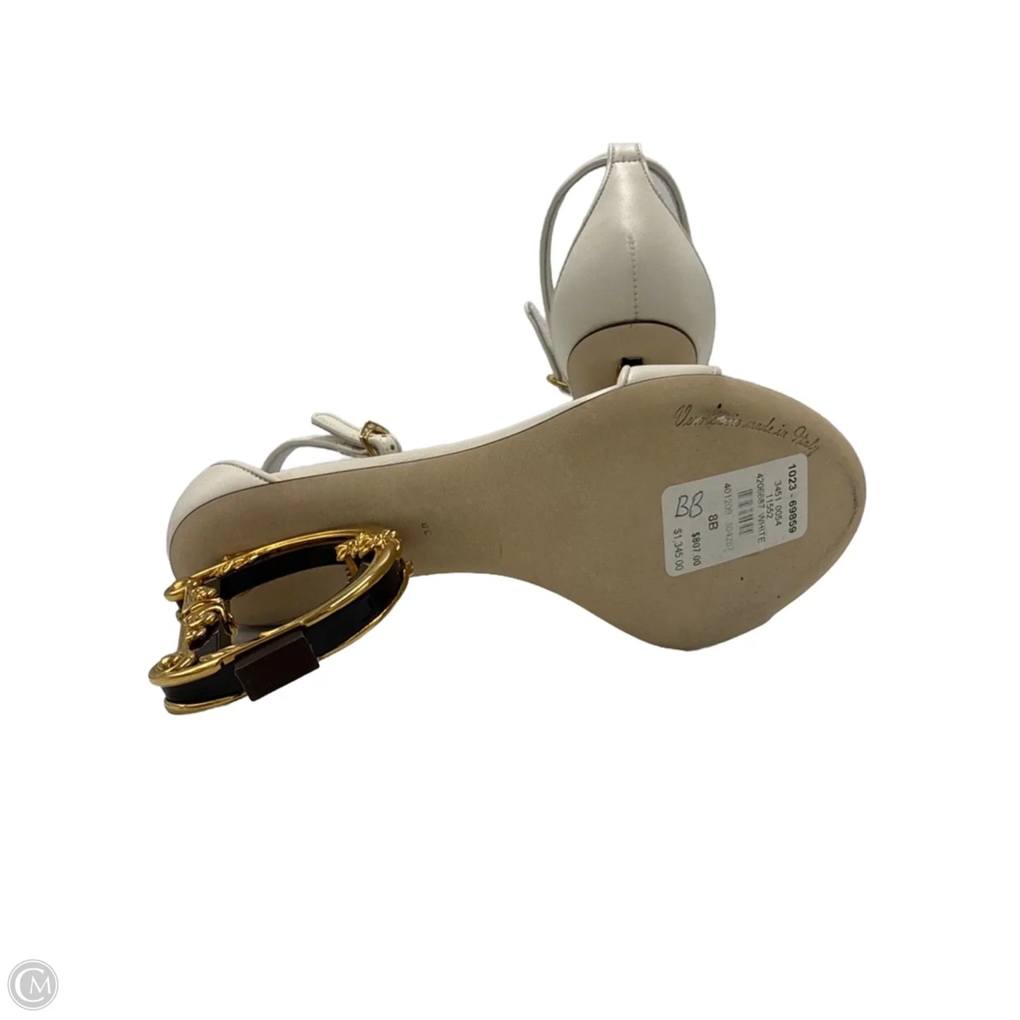 Dolce & Gabbana Barocco Logo Luxury Designer Heels, Size: 8