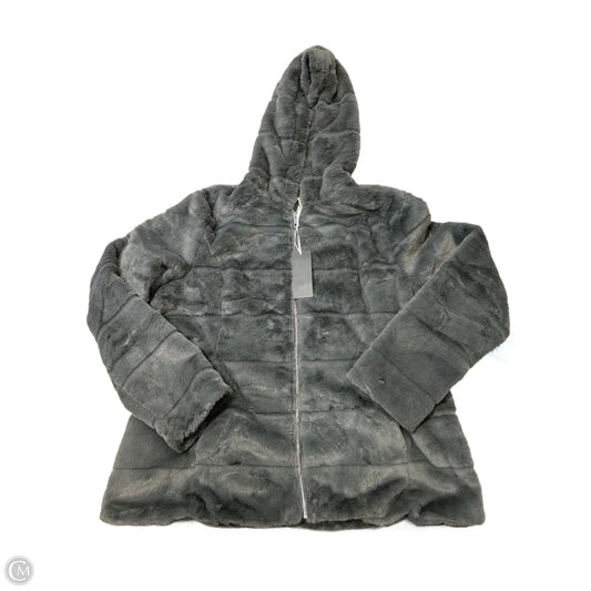 New! Coat Faux Fur & Sherpa By Bellevera In Grey, Size: 2x