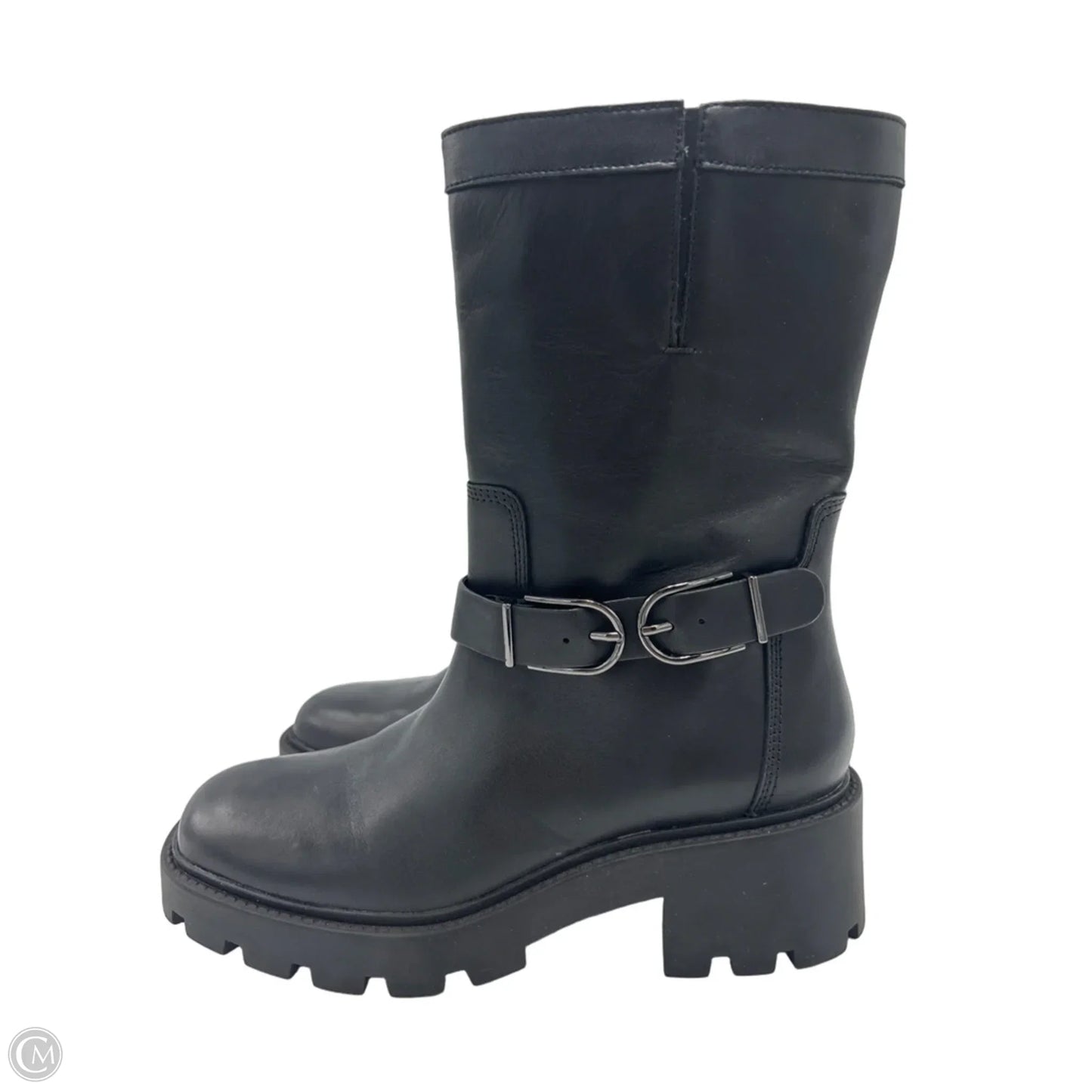 Boots Mid-calf Flats By Franco Sarto In Black, Size: 7.5