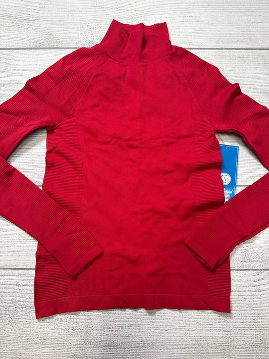 Athletic Top Long Sleeve Collar By Athleta In Red, Size: S