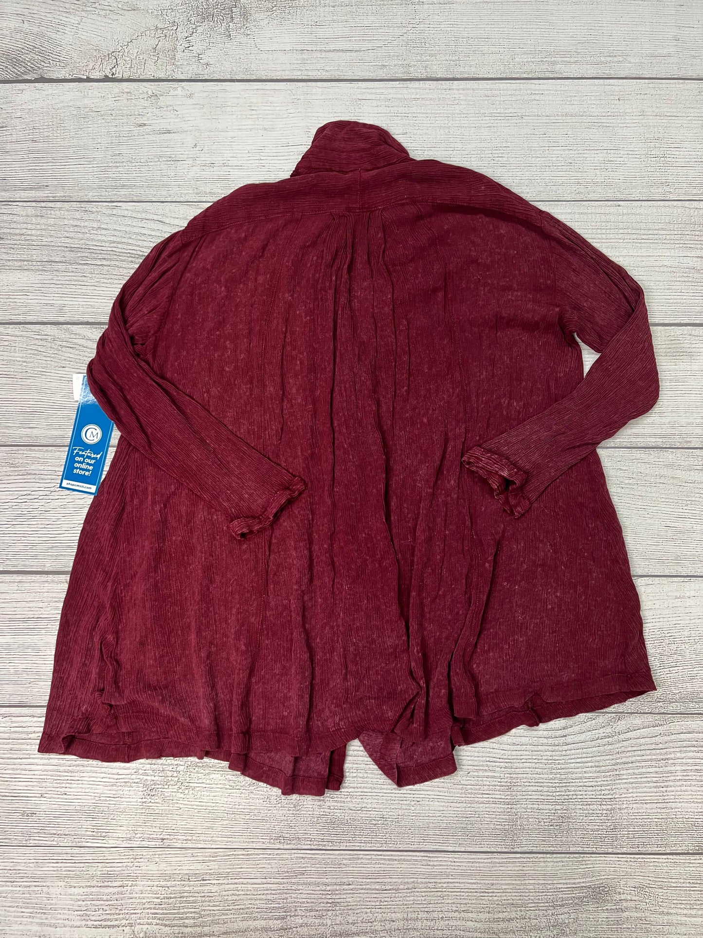 Maroon Blouse Long Sleeve Free People, Size Petite   Small
