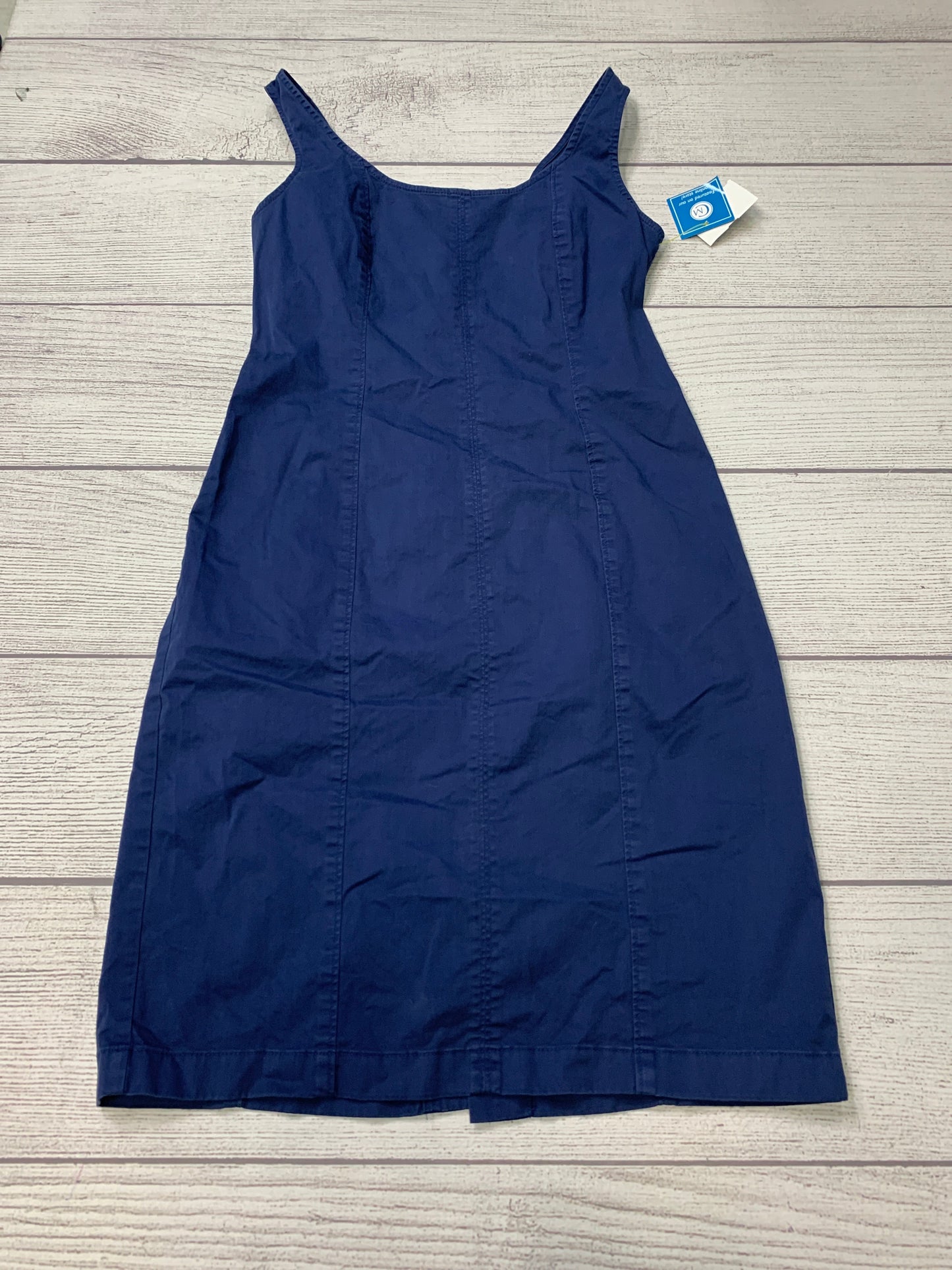 Blue Dress Casual Midi J Crew, Size S