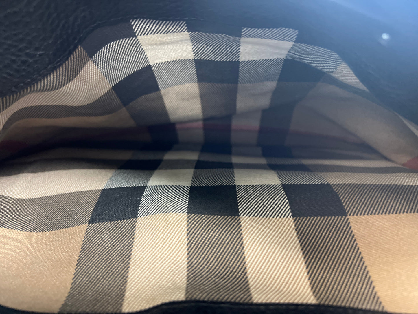 Burberry Nova Check Mixed Media Designer Handbag