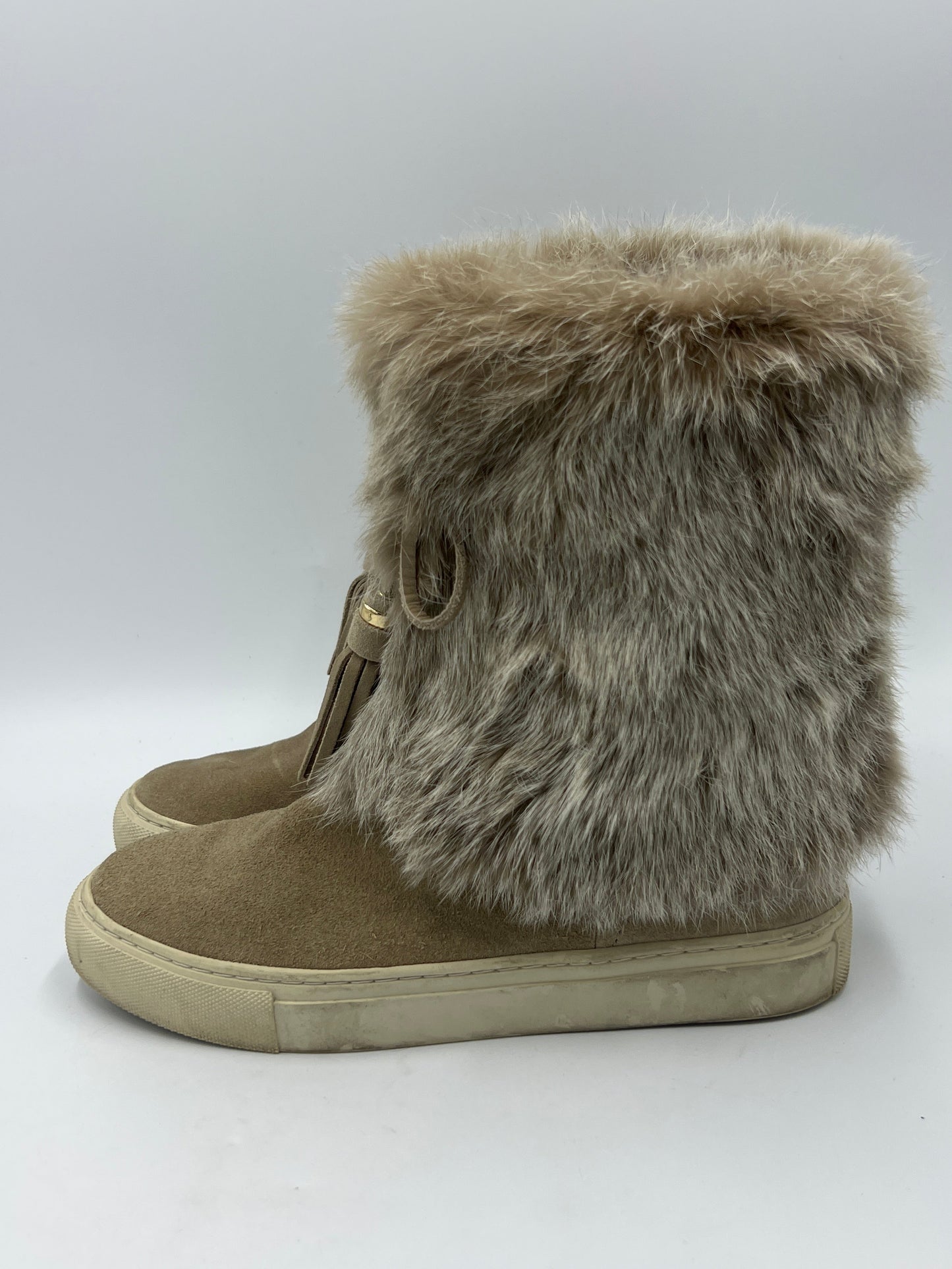 Tory Burch Angelica Rabbit Fur DESIGNER Boot  Size: 6