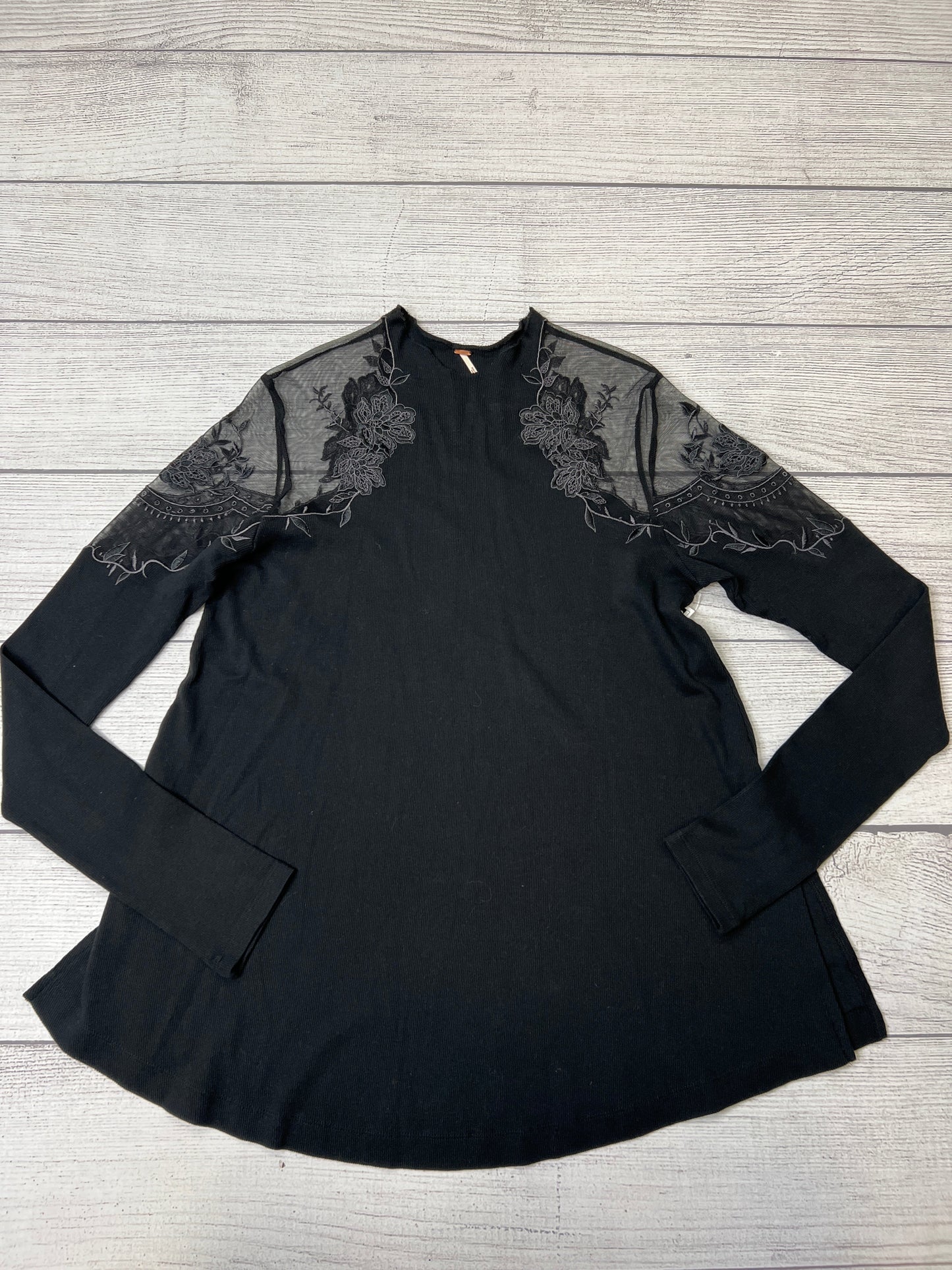 Black Top Long Sleeve Free People, Size L