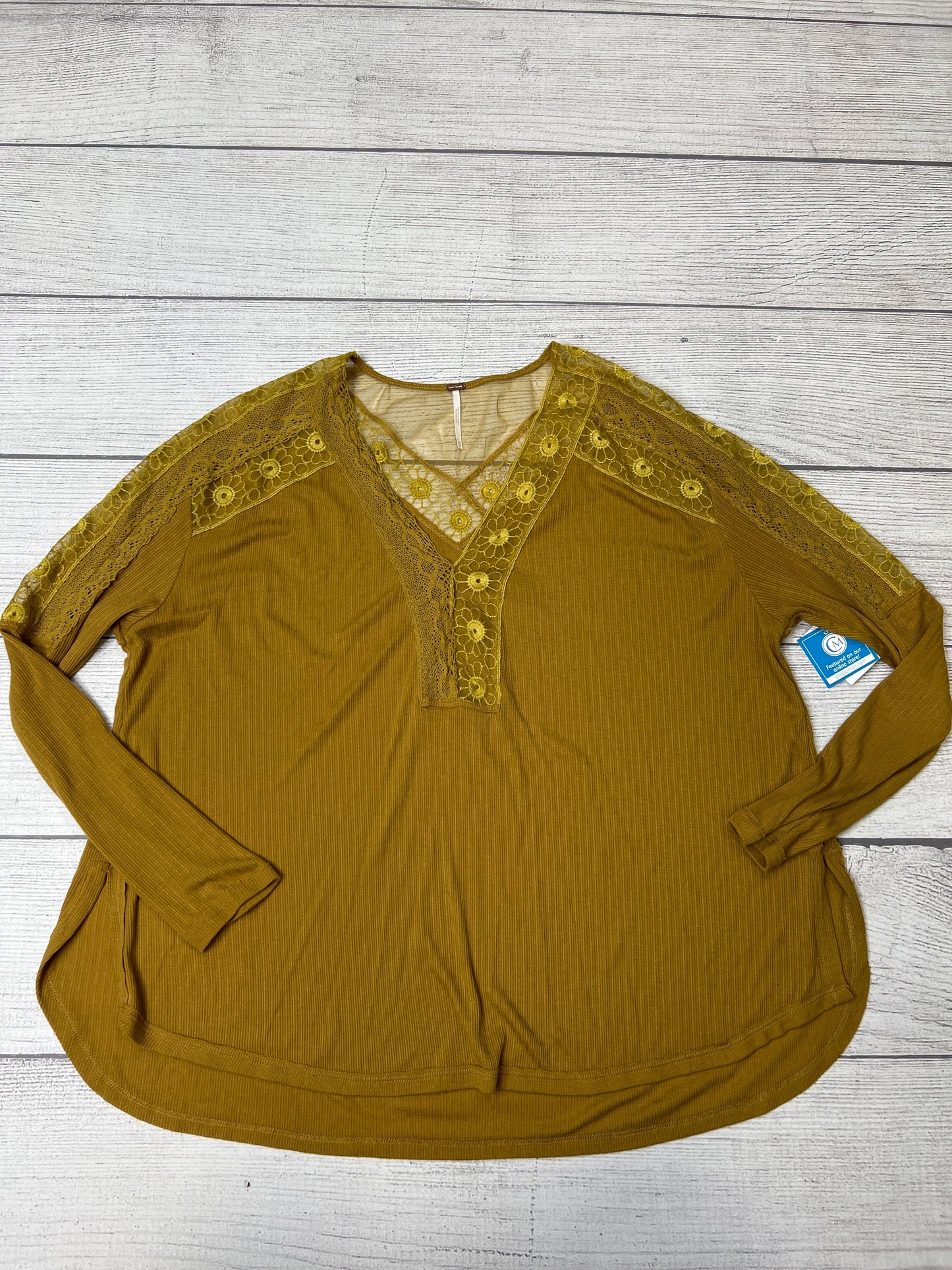 Olive Top Long Sleeve Free People, Size M