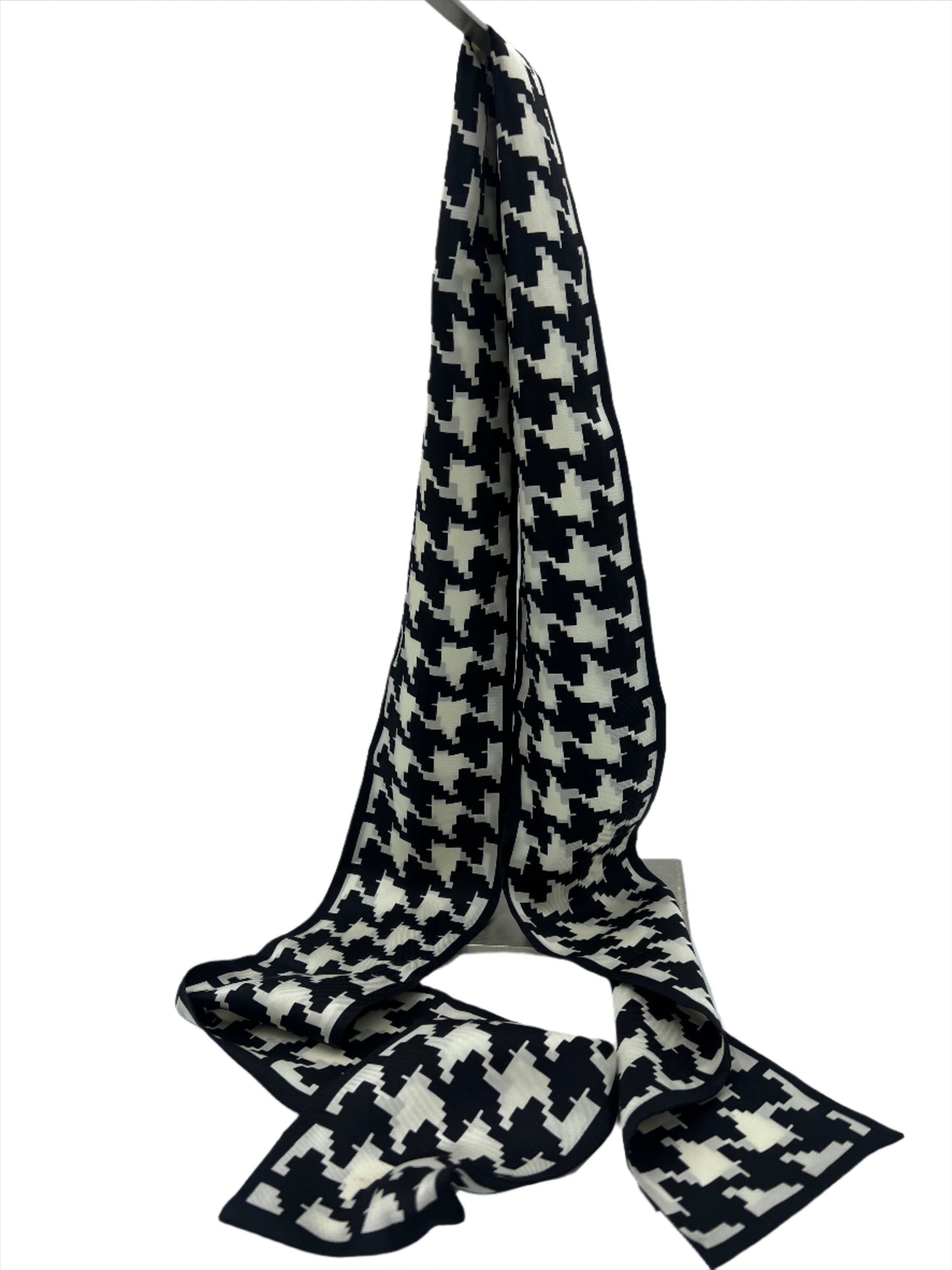 Houndstooth Scarf / Hair Accessory