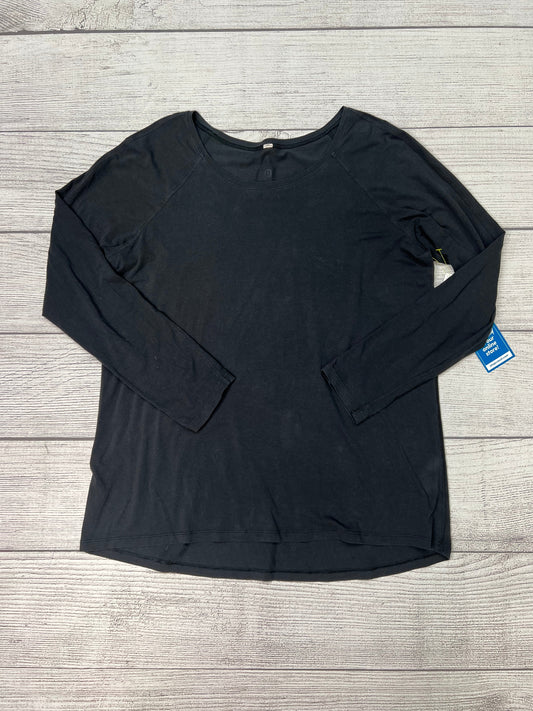 Black Athletic Top Long Sleeve Crewneck Lululemon, Size S