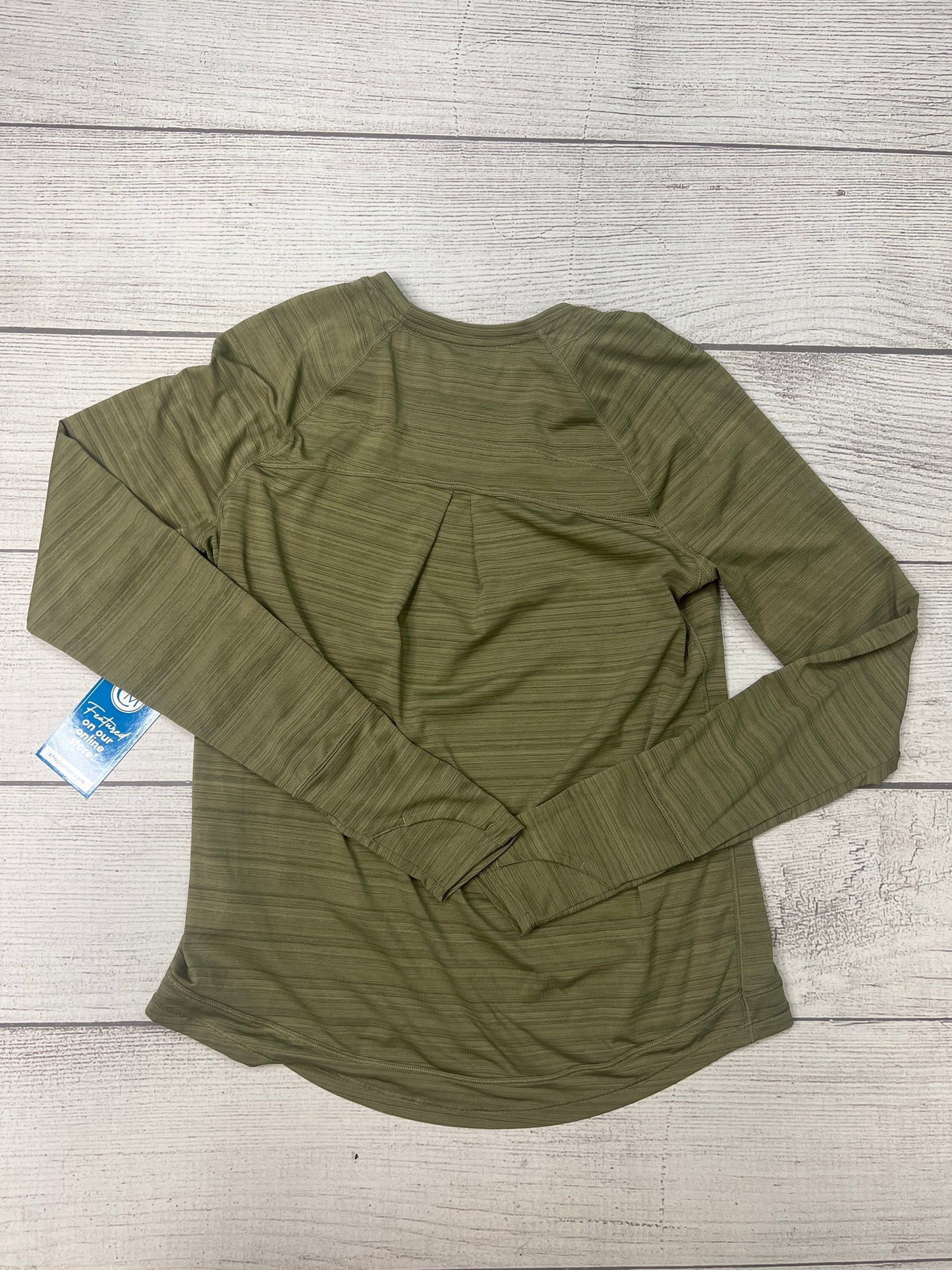 Athletic Top Long Sleeve Crewneck By Athleta In Green, Size: Xs