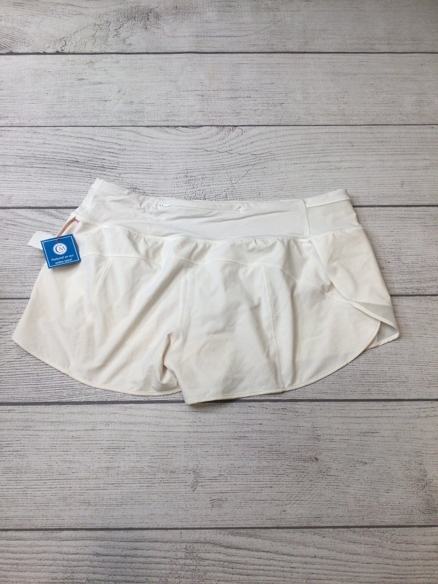 Athletic Shorts By Lululemon In White, Size: 12